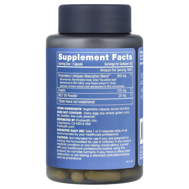 ProHealth Longevity, Fisetin Pro Longevity Plus, 60 капсул