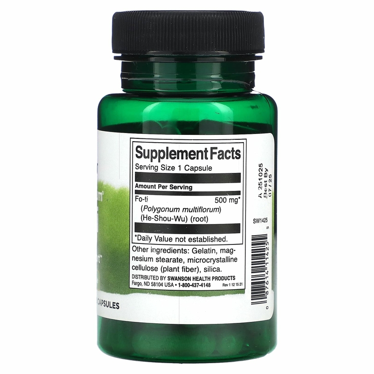Swanson, Full Spectrum®, горец многоцветковый, 500 мг, 60 капсул