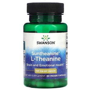 Swanson, L-теанин Suntheanine®, 100 мг, 60 растительных капсул