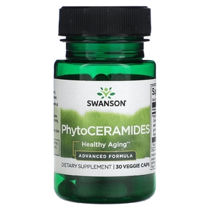 Swanson, PhytoCeramides, улучшенная формула, 30 растительных капсул (30 мг на капсулу)