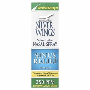Natural Path Silver Wings, Natural Silver, спрей для носа, облегчение пазух, 250 част. / Млн, 30 мл (1 жидк. унц.)
