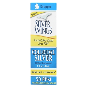Natural Path Silver Wings, Коллоидное серебро, 50 част. / Млн, 60 мл (2 жидк. унц.)