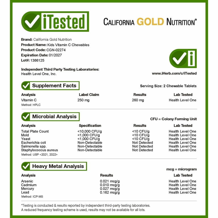 California Gold Nutrition, жевательный витамин C с комплексом биофлавоноидов для детей, апельсин, 90 вегетарианских таблеток