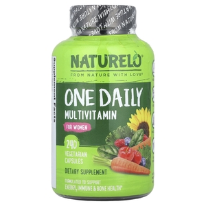 NATURELO, One Daily, мультивитамины для женщин, для приёма один раз в день, 240 вегетарианских капсул