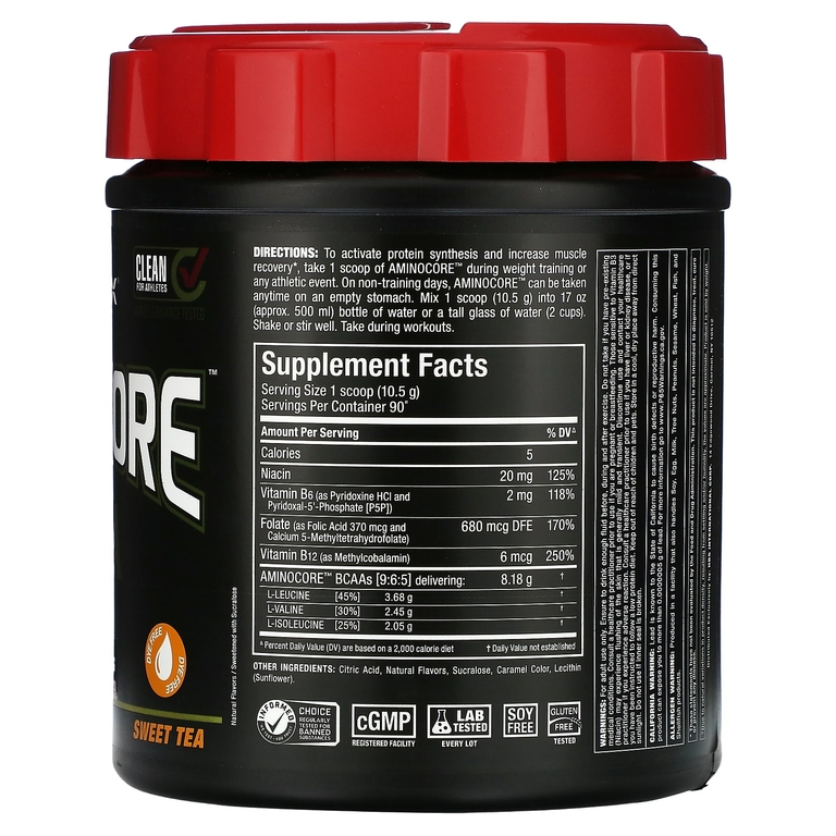 ALLMAX, AMINOCORE BCAA, сладкий чай, 945 г (2,1 фунта)