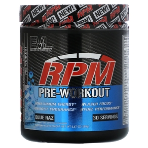 EVLution Nutrition, RPM, перед тренировкой, синяя ветвь, 189 г (6,67 унции) (Товар снят с продажи) 