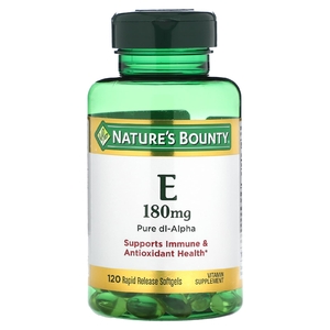 Nature's Bounty, Витамин E, 180 мг, 120 мягких таблеток