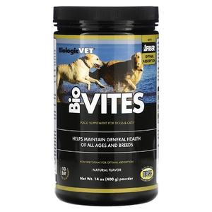 Flora, BiologicVet, BioVITES, для собак и кошек, натуральный, 400 г (14 унций) (Товар снят с продажи) 