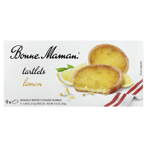 Bonne Maman, Тарталетки, с лимоном, 9 тарталеток, по 13,9 г (0,49 унции)