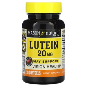 Mason Natural, Лютеин, 20 мг, 30 мягких таблеток (Товар снят с продажи) 