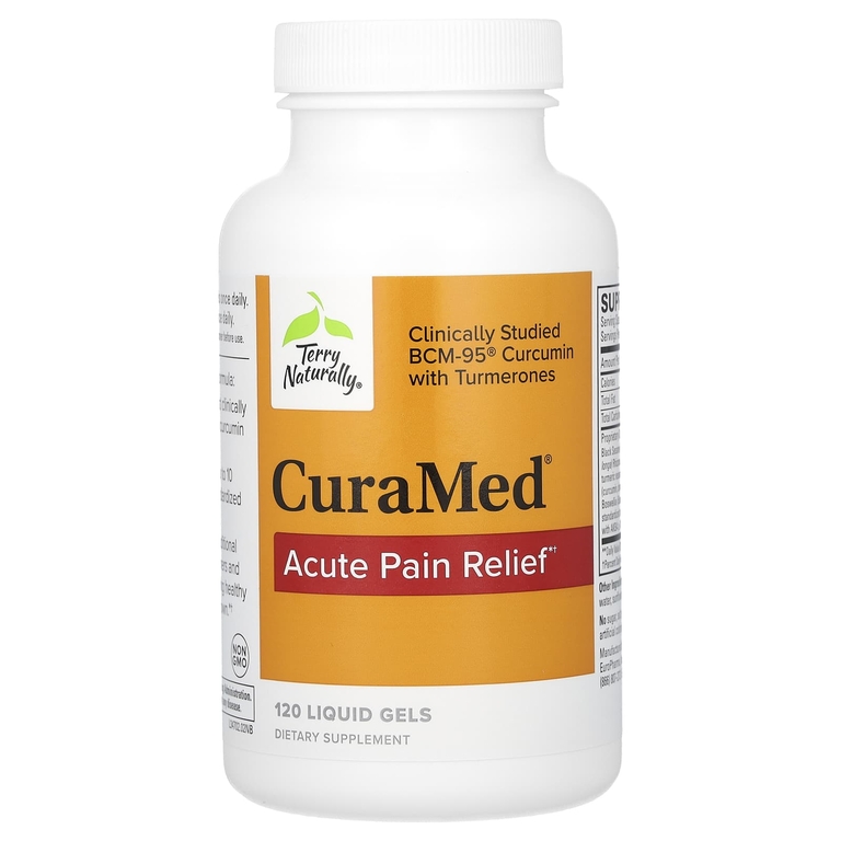 Terry Naturally, CuraMed, средство для снятия боли, 120 жидких гелей