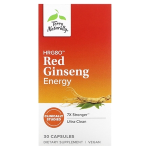 Terry Naturally, HRG80 Red Ginseng Energy, 200 мг, 30 капсул