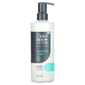 Dove, Men + Care, очищающее средство для лица и тела, успокаивающее для чувствительной кожи, 500 мл (16,9 жидк. унц.) (Товар снят с продажи) 