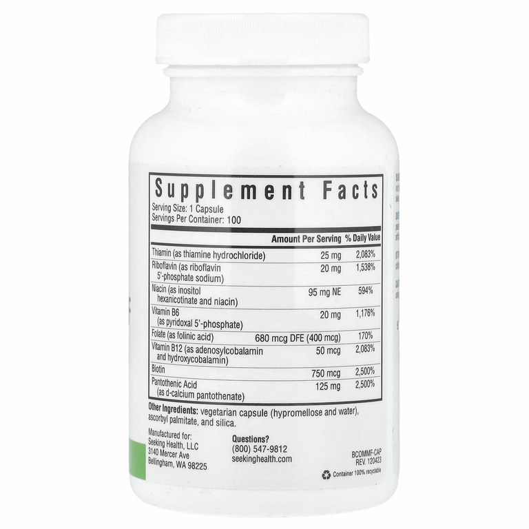 Seeking Health, B Complex MF`` 100 вегетарианских капсул