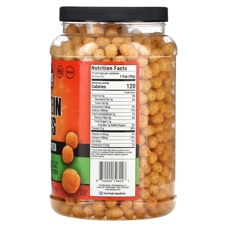 Twin Peaks, Protein Puffs, Margherita Pizza, 300 г (10,6 унции) (Товар снят с продажи) 