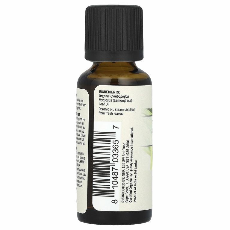 Dr. Mercola, Органическое эфирное масло, лемонграсс, 30 мл (1 жидк. унц.)