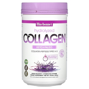 Bluebonnet Nutrition, Гидролизованный коллаген, без добавок, 300 г (10,58 унции)