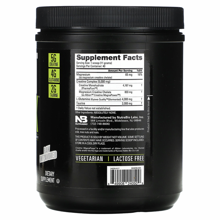 NutraBio, CGT MAX, необработанный, без добавок, 440 г (0,97 фунта)