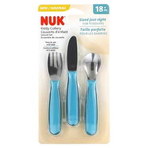 NUK, Детские столовые приборы, набор посуды, для детей от 18 месяцев, 3 шт. (Товар снят с продажи) 