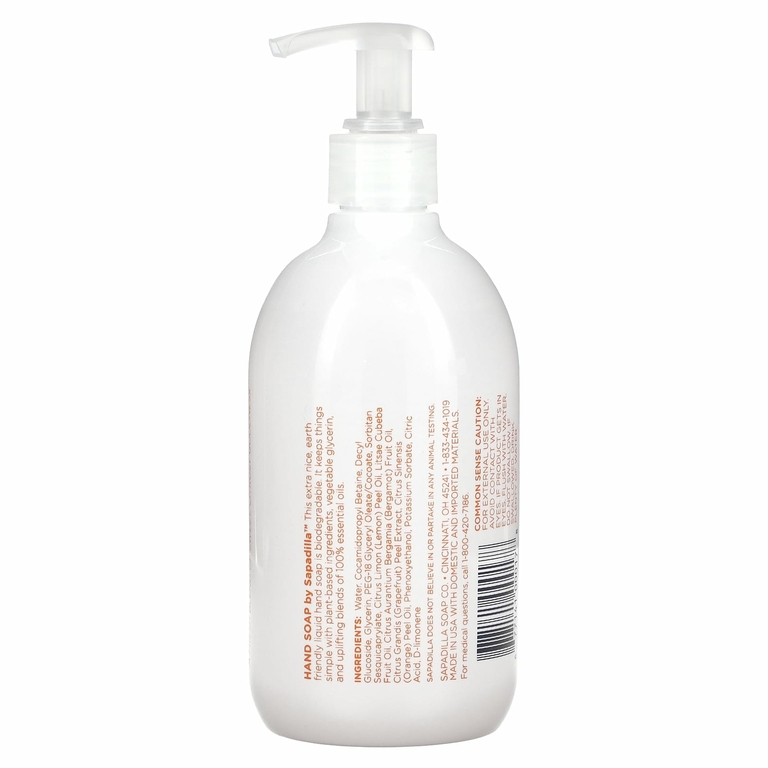 Sapadilla, Lovely Liquid, мыло для рук, грейпфрут + бергамот, 354 мл (12 жидк. унц.) (Товар снят с продажи) 