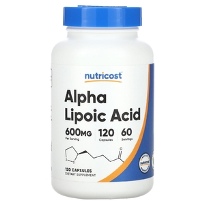 Nutricost, альфа-липоевая кислота, 120 капсул (300 мг в 1 капсуле)