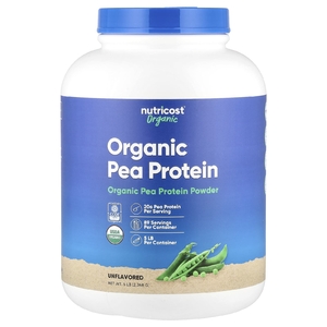 Nutricost, органический гороховый протеин, без добавок, 2268 г (5 фунтов)