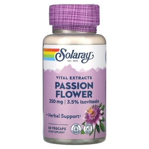 Solaray, Vital Extracts, Passion FLower, 60 растительных капсул