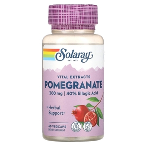 Solaray, Vital Extracts, гранат, 60 растительных капсул
