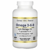 California Gold Nutrition, омега 3–6–9, с рыбьим жиром с омега-3 и маслом из семян бурачника, ЭПК, ДГК, ГЛК и линолевой кислотой, натуральный лимонный вкус, 180 капсул