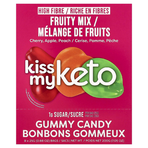 Kiss My Keto, Жевательные конфеты, фруктовая смесь, 8 пакетиков по 25 г (0,88 унции)