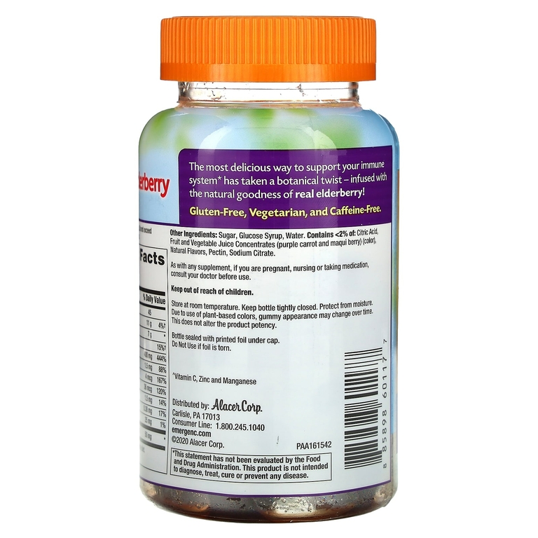Emergen-C, жевательные мармеладки с бузиной, 36 шт.