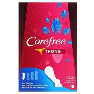 Carefree, Ежедневные прокладки, стринги, без запаха, 49 прокладок (Товар снят с продажи) 