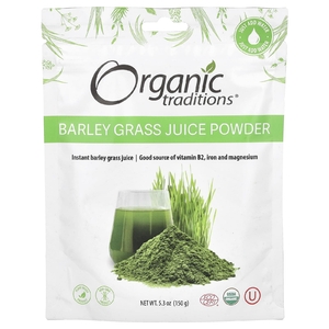 Organic Traditions, Порошок сока ячменя, 150 г (5,3 унции)