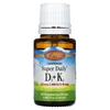 Carlson, Super Daily® D3 + K2, 125 мкг (5000 МЕ) и 90 мкг, 2,54 мл (0,086 жидк. унции)