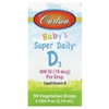 Carlson, Super Daily®, витамин D3 для детей, 10 мкг (400 МЕ), 2,54 мл (0,086 жидк. унции)
