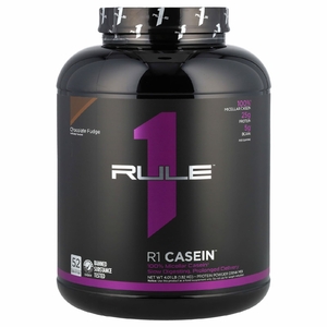Rule One Proteins, казеиновый протеин, со вкусом шоколадной помадки, 1,82 кг (4,01 фунта)
