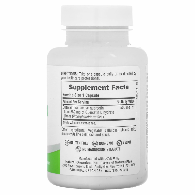 NaturesPlus, Pro Quercetin 500, 60 капсул (500 мг на капсулу)