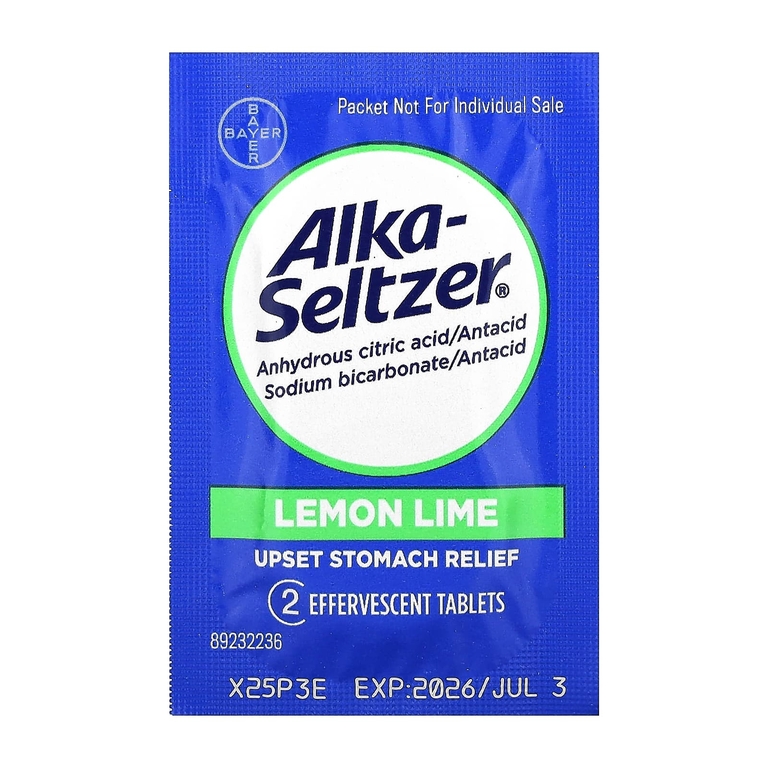 Alka-Seltzer, средство для расстройства желудка, лимон и лайм, 36 шипучих таблеток