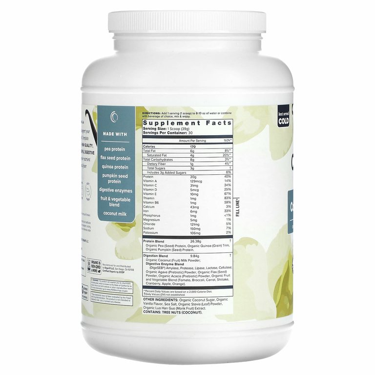 Organifi, Complete Protein, ваниль, 1170 г (41,27 унции) (Товар снят с продажи) 