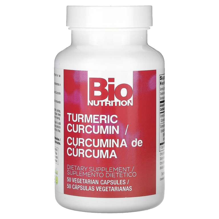 Bio Nutrition, Куркумин, куркумин, 50 вегетарианских капсул