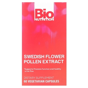 Bio Nutrition, Экстракт шведской цветочной пыльцы, 500 мг, 60 вегетарианских капсул