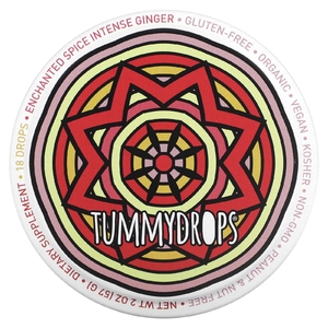 Tummydrops, имбирь интенсивного действия, специи, 18 драже