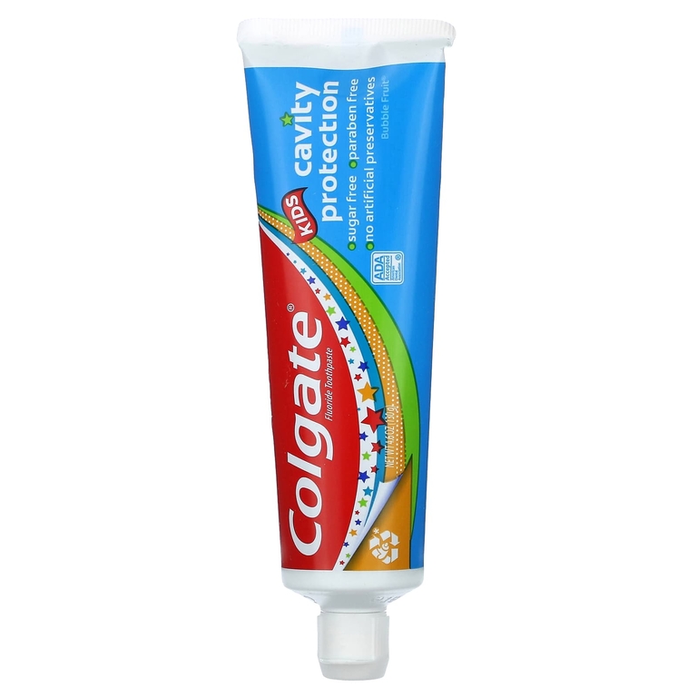Colgate, Kids, фторсодержащая зубная паста для детей, пузырьки с фруктами, 130 г (4,6 унции) (Товар снят с продажи) 