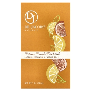 Dr. Jacobs Naturals, Отшелушивающее кастильское мыло с люфой, цитрусовый коктейль, 142 г (5 унций)