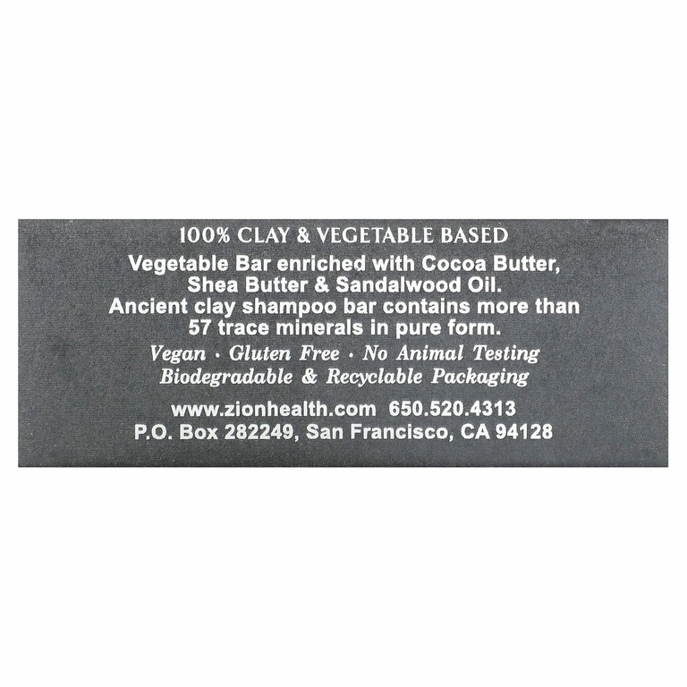 Zion Health, Шампунь для волос Ancient Clay, сандаловое дерево, 70 г (6 унций)