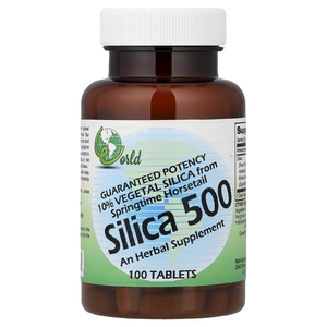 World Organic, Диоксид кремния 500, 100 таблеток (50 мг в каждой таблетке)