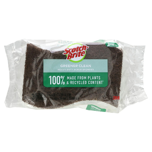 Scotch-Brite, Greener Clean, мощные губки для чистки, 3 губки для чистки (Товар снят с продажи) 