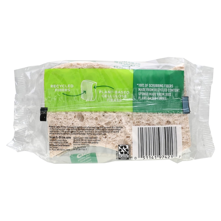 Scotch-Brite, Greener Clean, мощные губки для чистки, 3 губки для чистки (Товар снят с продажи) 