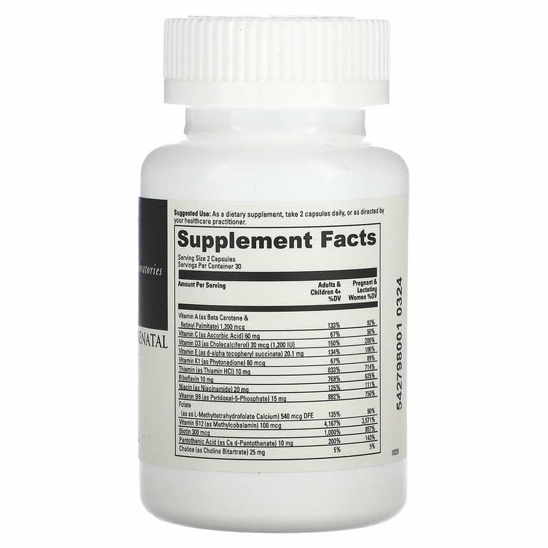 DaVinci Laboratories, Daily Best Prenatal с пробиотиками, 60 капсул