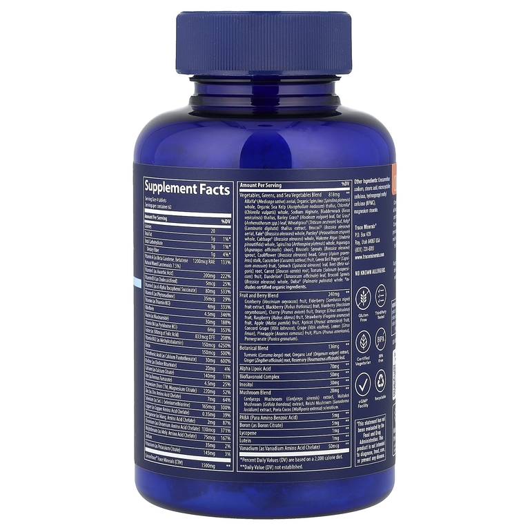 Trace, Complete Foods Multi, мультивитамины, 240 таблеток